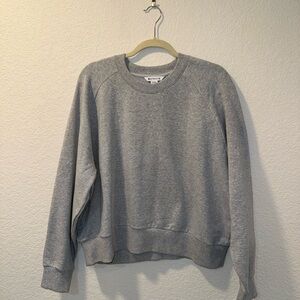 Athleta Easy Fleece Grey Crew Sweatshirt